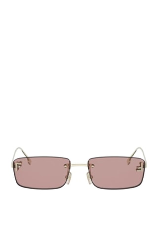 Lunettes de soleil mixte - Catégorie 3 - Fendi - Argenté et rose