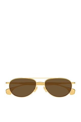 Lunettes de soleil mixte - Catégorie 3 - Bottega Veneta - Doré et marron