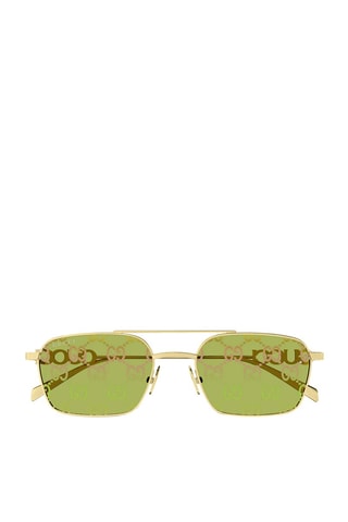Lunettes de soleil femme - Catégorie 3 - Gucci - Doré et vert