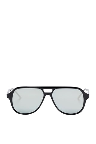 Lunettes de soleil mixte - Verres effet miroir - Catégorie 3 - Thom Browne - Noir