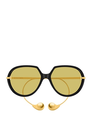 Lunettes de soleil mixte - Catégorie 3 - Bottega Veneta - Noir et doré