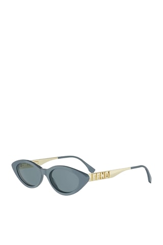 Lunettes de soleil mixte - Catégorie 3 - Fendi - Bleu et doré