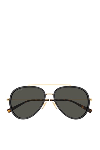 Lunettes de soleil mixte - Catégorie 3 - Gucci - Noir et doré