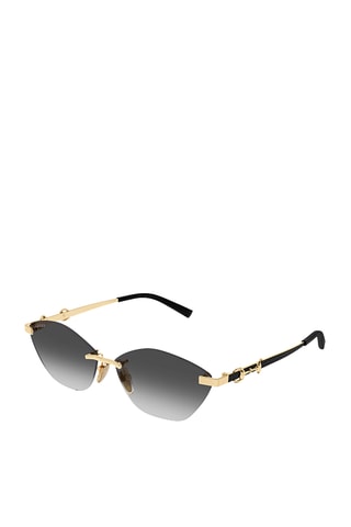 Lunettes de soleil mixte - Catégorie 3 - Gucci - Doré et noir