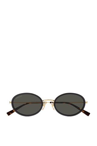 Lunettes de soleil mixte - Catégorie 3 - Gucci - Noir et doré