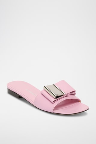 Mules en cuir - Rose