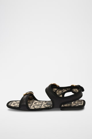 Sandales en cuir - Noir