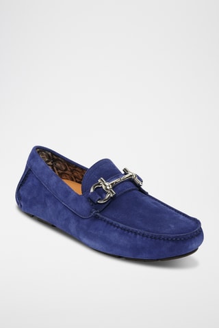 Mocassins en cuir - Bleu marine