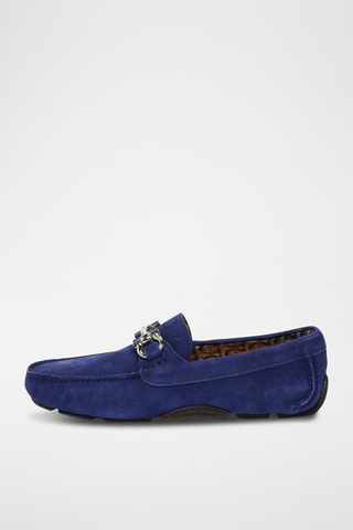 Mocassins en cuir - Bleu marine