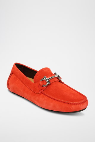 Mocassins en cuir - Orange