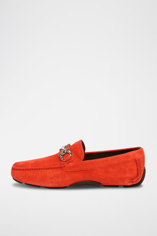 Mocassins en cuir - Orange