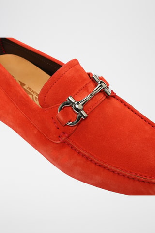 Mocassins en cuir - Orange