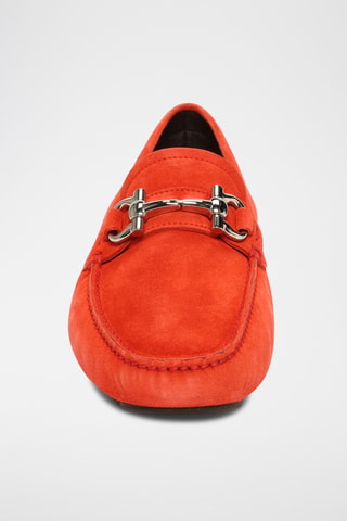 Mocassins en cuir - Orange