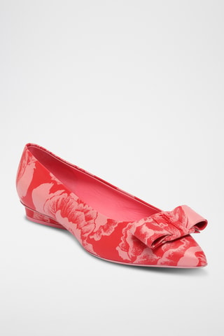 Ballerines vernies en cuir - Rouge