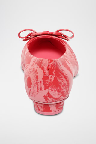 Ballerines vernies en cuir - Rouge