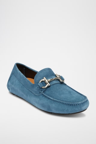 Mocassins en cuir - Bleu