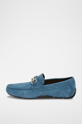 Mocassins en cuir - Bleu