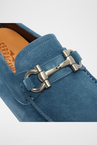 Mocassins en cuir - Bleu