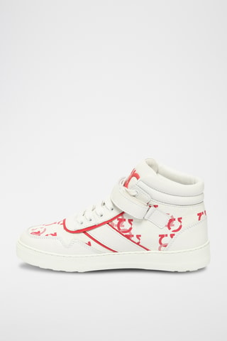Baskets montantes en cuir - Blanc