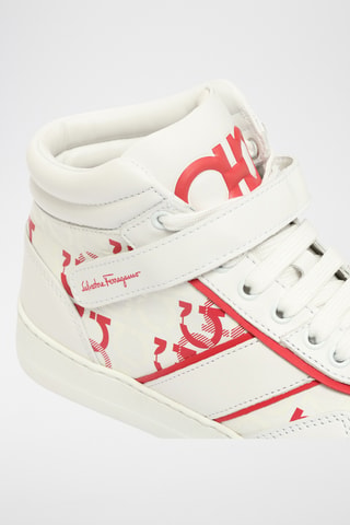 Baskets montantes en cuir - Blanc