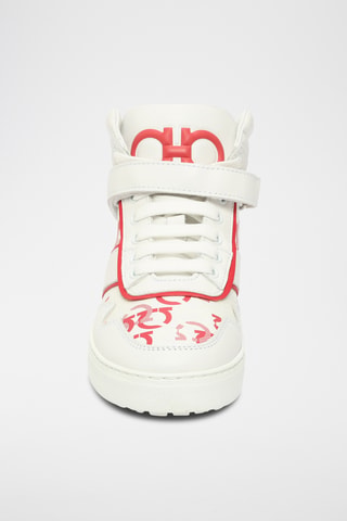 Baskets montantes en cuir - Blanc