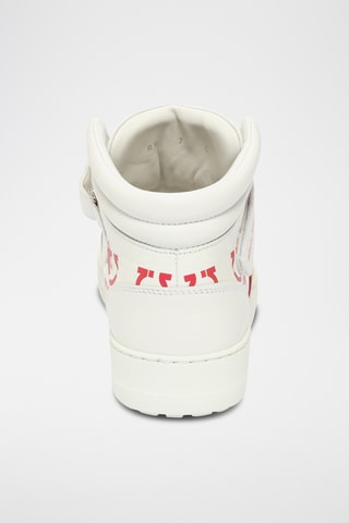 Baskets montantes en cuir - Blanc