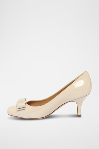 Escarpins vernis en cuir - Nude