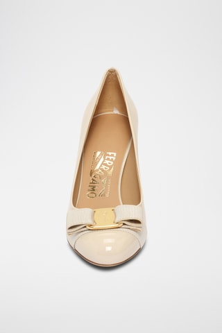 Escarpins vernis en cuir - Nude