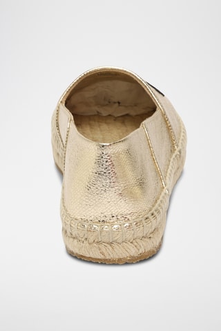 Espadrilles compensées en cuir - Beige