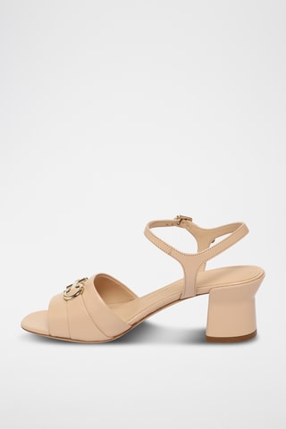 Sandales à talons en cuir - Rose