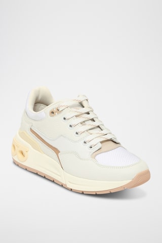 Sneakers compensées en cuir - Blanc