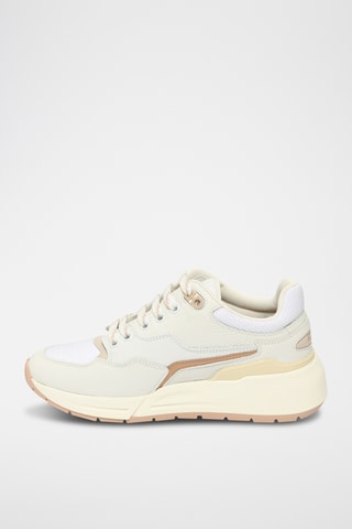 Sneakers compensées en cuir - Blanc