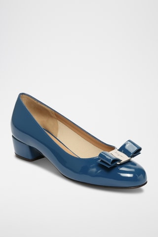 Escarpins vernis en cuir - Bleu