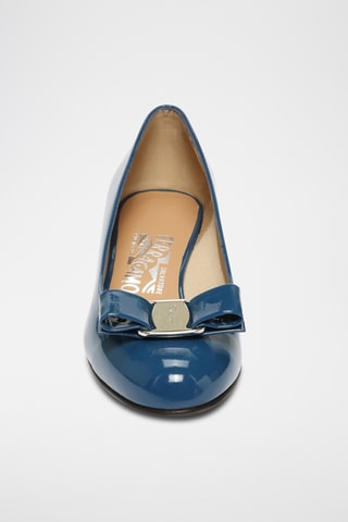 Escarpins vernis en cuir - Bleu