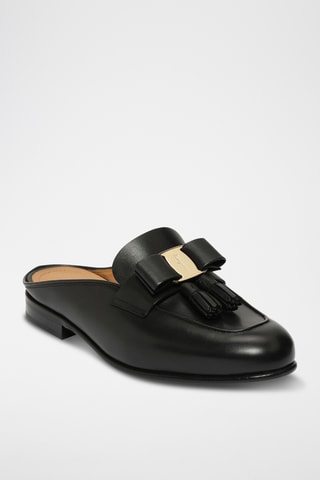 Mules en cuir - Noir