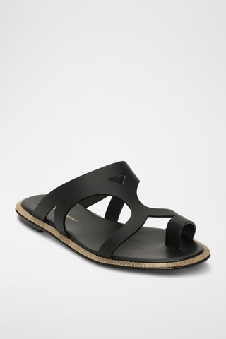 Mules en cuir - Noir