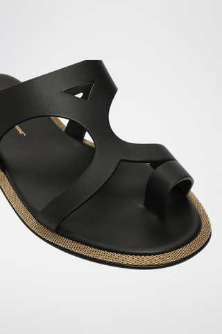 Mules en cuir - Noir