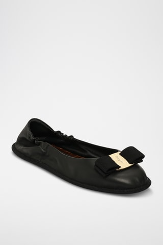 Ballerines en cuir - Noir