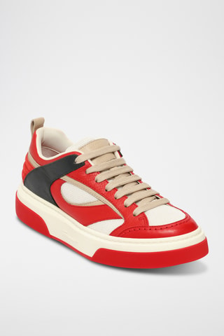 Baskets en cuir - Rouge