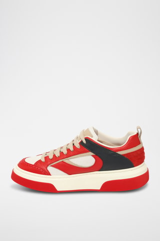 Baskets en cuir - Rouge