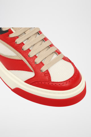 Baskets en cuir - Rouge