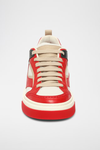 Baskets en cuir - Rouge