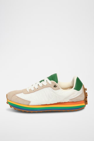 Baskets plateformes en cuir - Multicolore