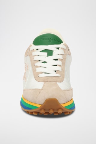 Baskets plateformes en cuir - Multicolore