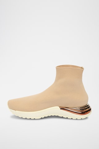 Sneakers montantes - Beige