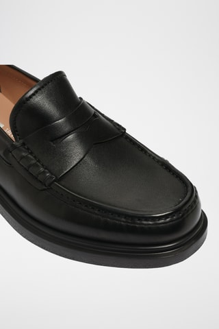 Mocassins en cuir - Noir