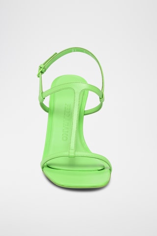 Sandales à talons en cuir - Vert