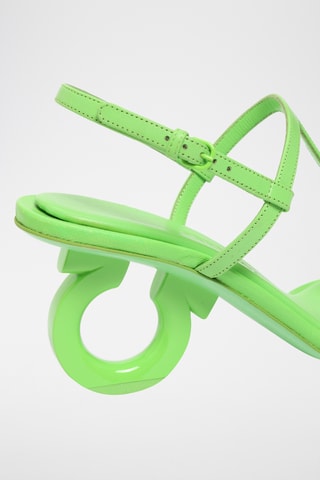 Sandales à talons en cuir - Vert