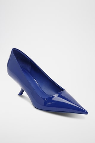 Escarpins vernis en cuir - Bleu