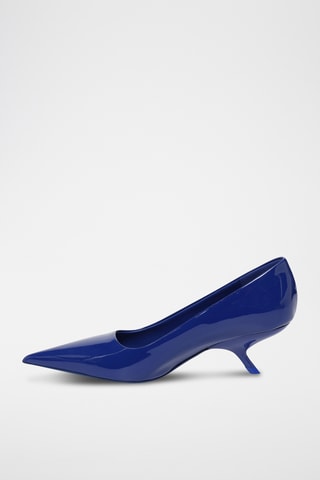 Escarpins vernis en cuir - Bleu